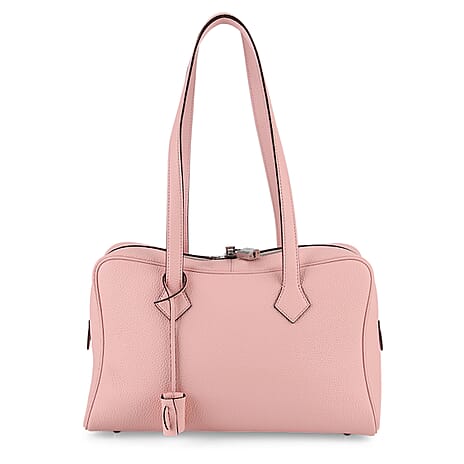Leather Patterned Tote Bag (Size 35x17x22 cm) - Pink