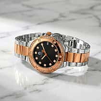 Limited Edition Exclusive William Hunt London Legacy Moissanite Watch With Japanese Miyota Movement, 5 ATM Water Resistance, Calendar Function Presented in a Gift Box - Black