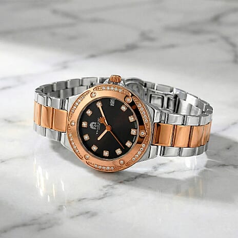 Limited Edition Exclusive William Hunt London Legacy Moissanite Watch With Japanese Miyota Movement, 5ATM Water Resistancy, Calendar Function Presented in a Gift Box - Black