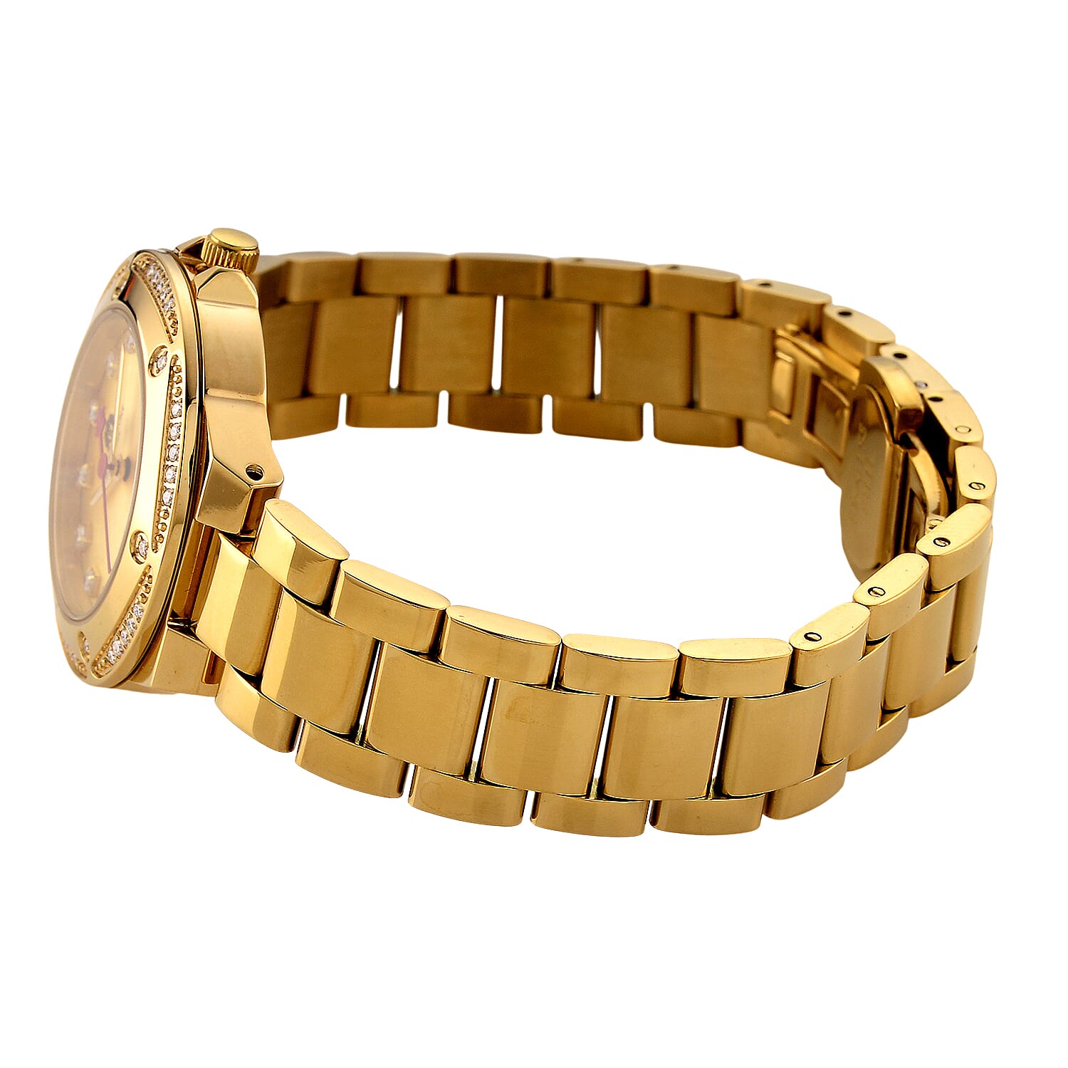 Limited Edition Exclusive William Hunt London Legacy Moissanite Watch With Japanese Miyota Movement, 5ATM Water Resistancy, Calendar Function Presented in a Gift Box - Gold