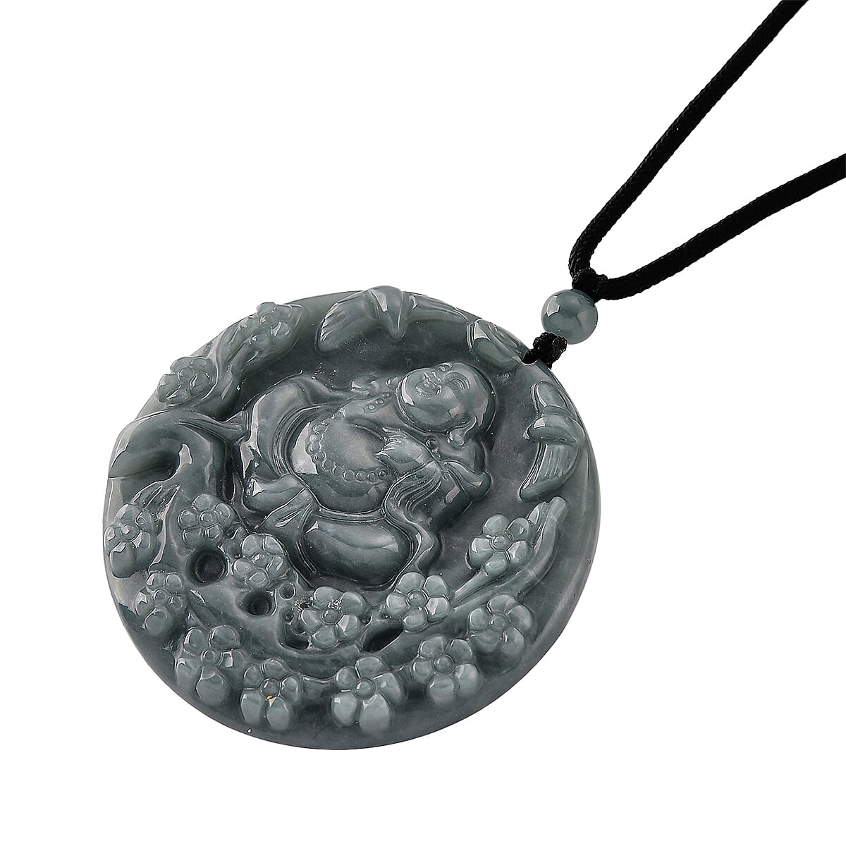 Natural Jade Necklace (Size -28 ) with Adjustable Cotton Thread 205.00 Ct.