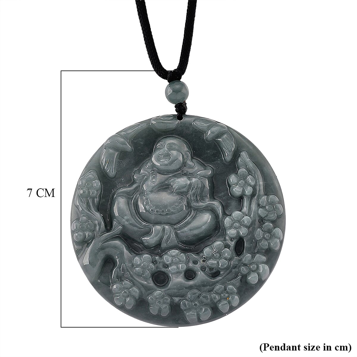 Natural Jade Necklace (Size -28 ) with Adjustable Cotton Thread 205.00 Ct.