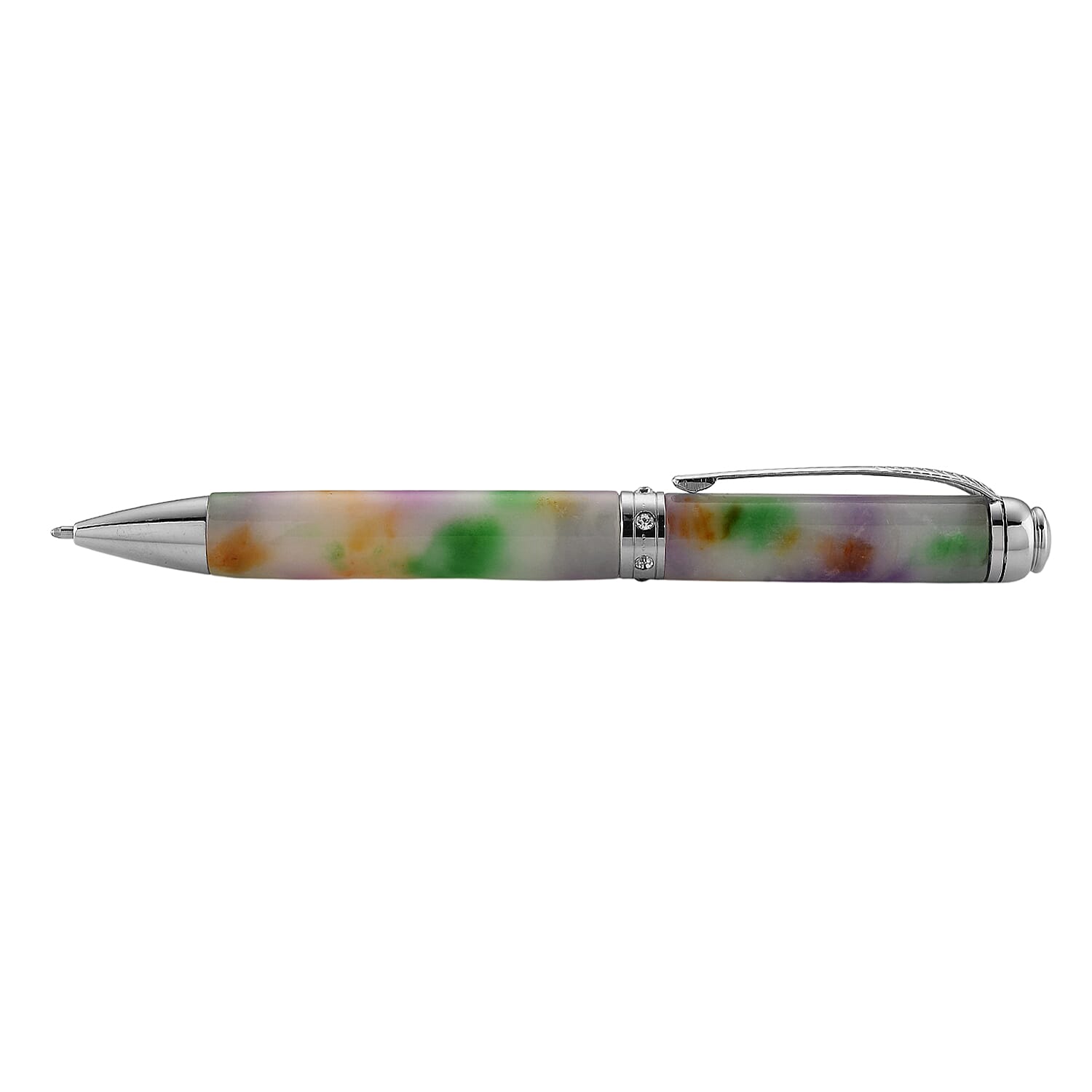 Jadeite White Crystal Ballpoint Pen - Multi Colour