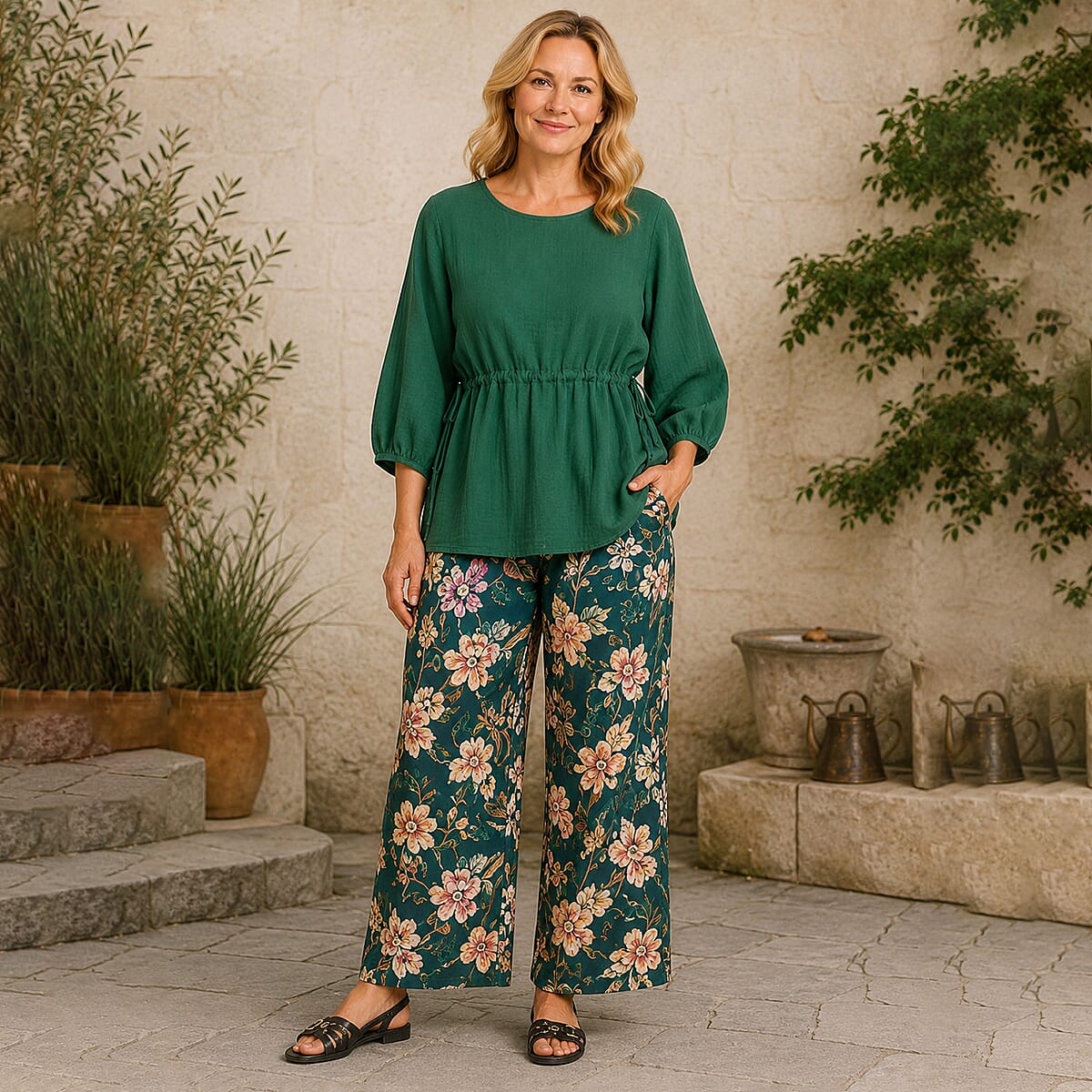 La Marey Cotton Top (Size - One Size) - Green