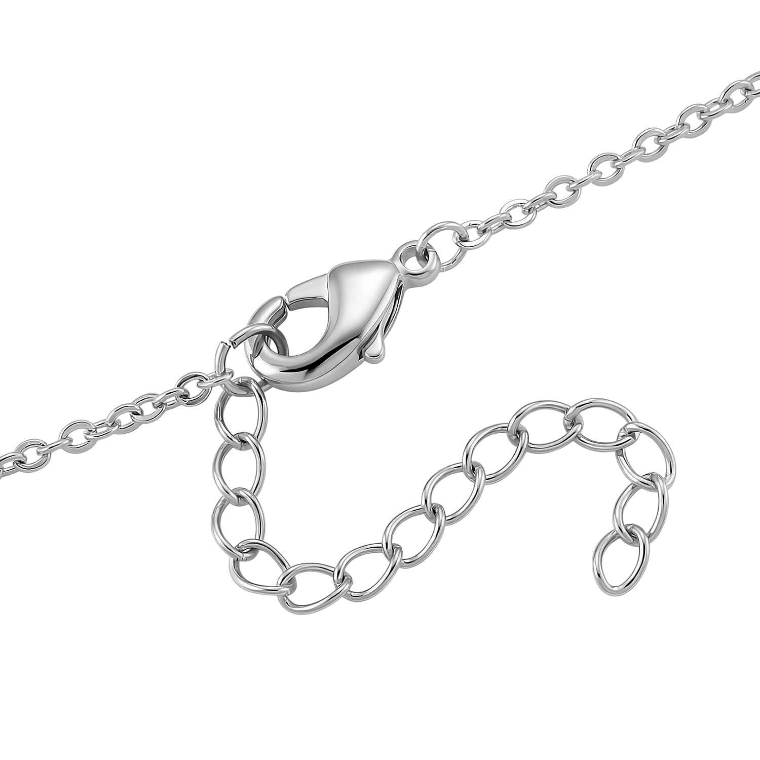 Austrian Yellow Crystal Necklace (Size - 30-2 EXT) in White Tone