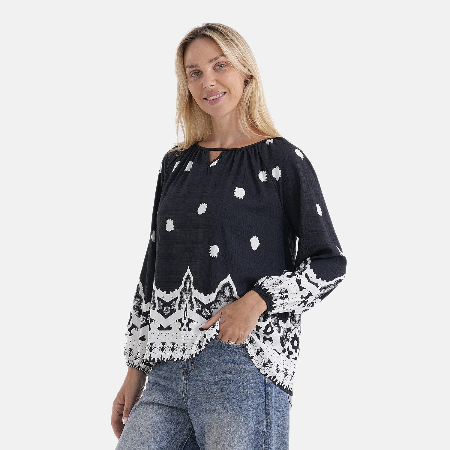 La Marey Printed Blouse