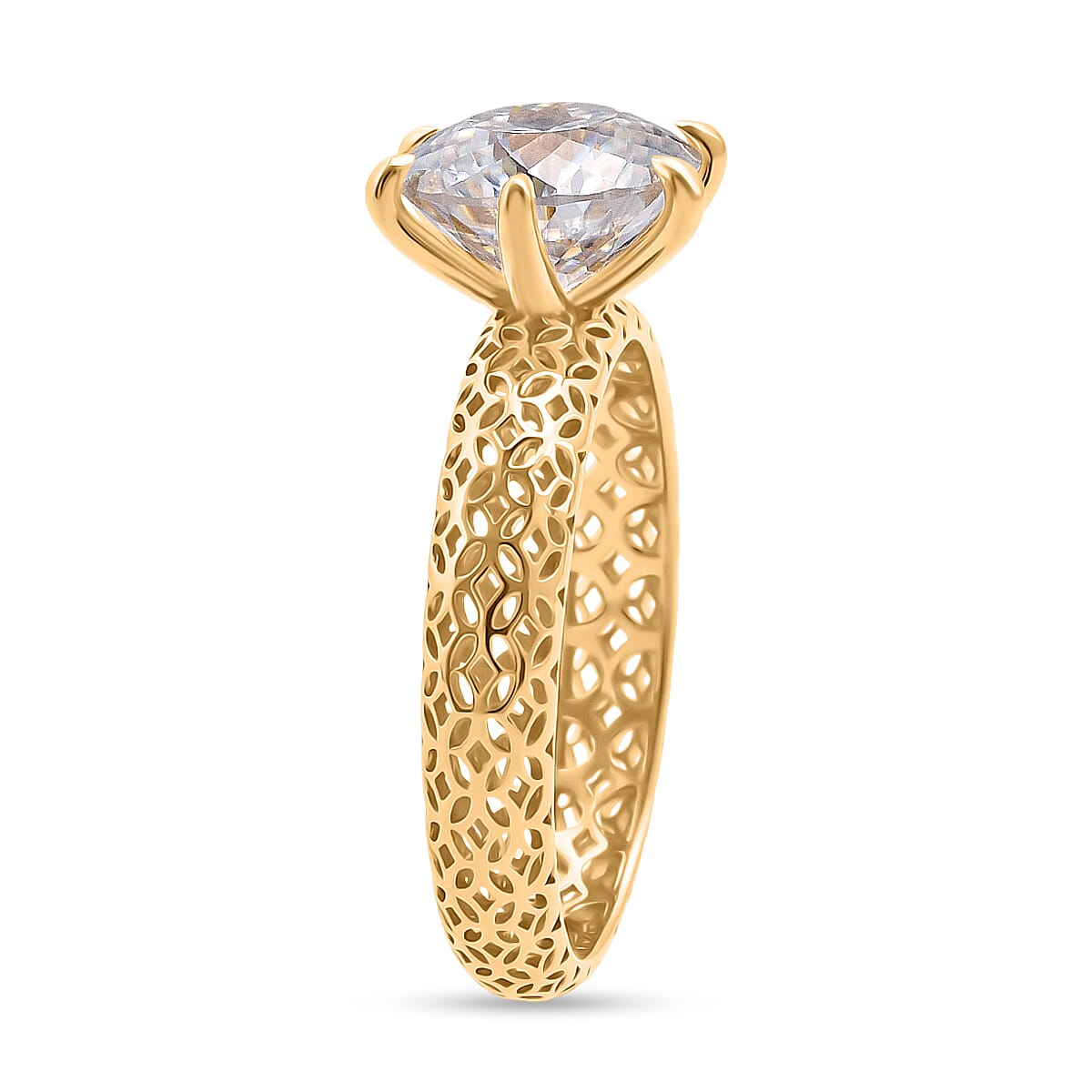 Mirage Collection - D'Joy Moissanite Solitaire Ring in Sterling Silver