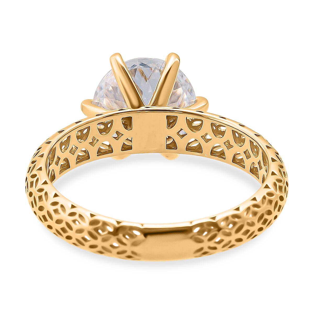 Mirage Collection - D'Joy Moissanite Solitaire Ring in Sterling Silver