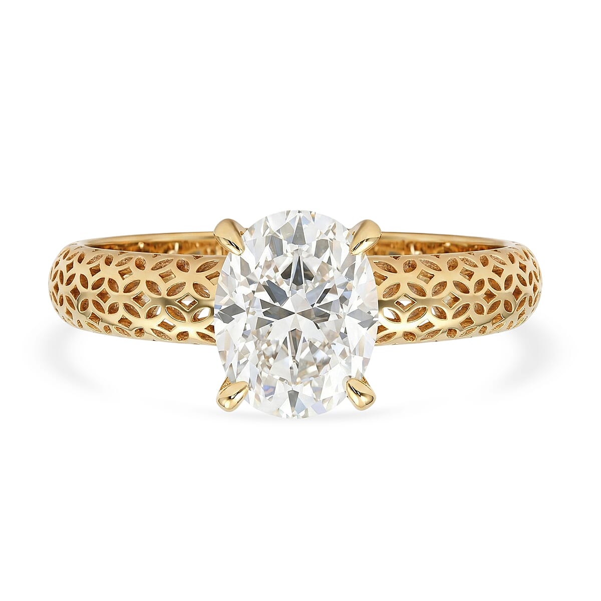 Mirage Collection - D'Joy Moissanite Solitaire Ring in Sterling Silver