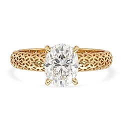 Mirage Collection - D'Joy Moissanite Solitaire Ring in Sterling Silver