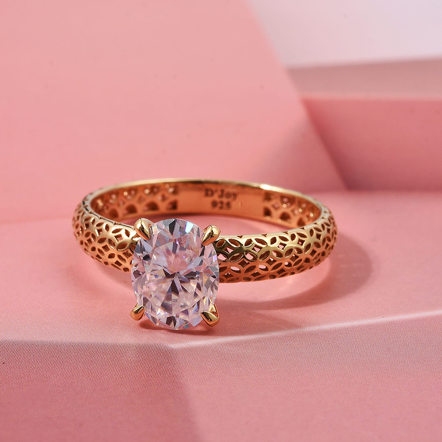 Mirage Collection - D'Joy Moissanite Solitaire Ring in Sterling Silver