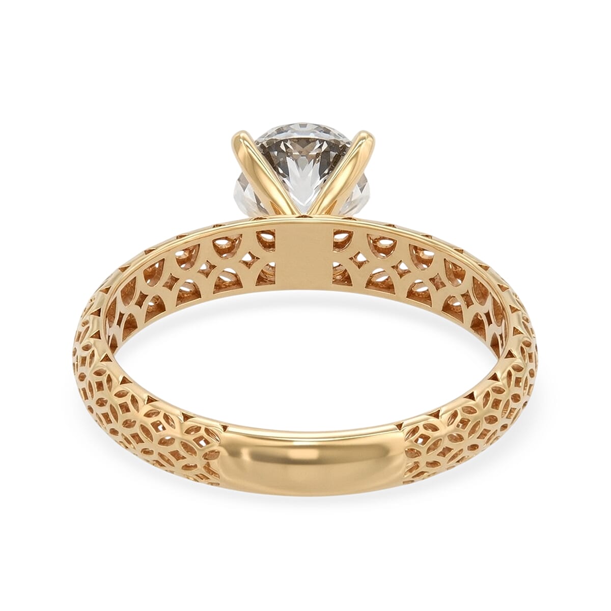 Mirage Collection - D'Joy Moissanite Solitaire Ring in Sterling Silver