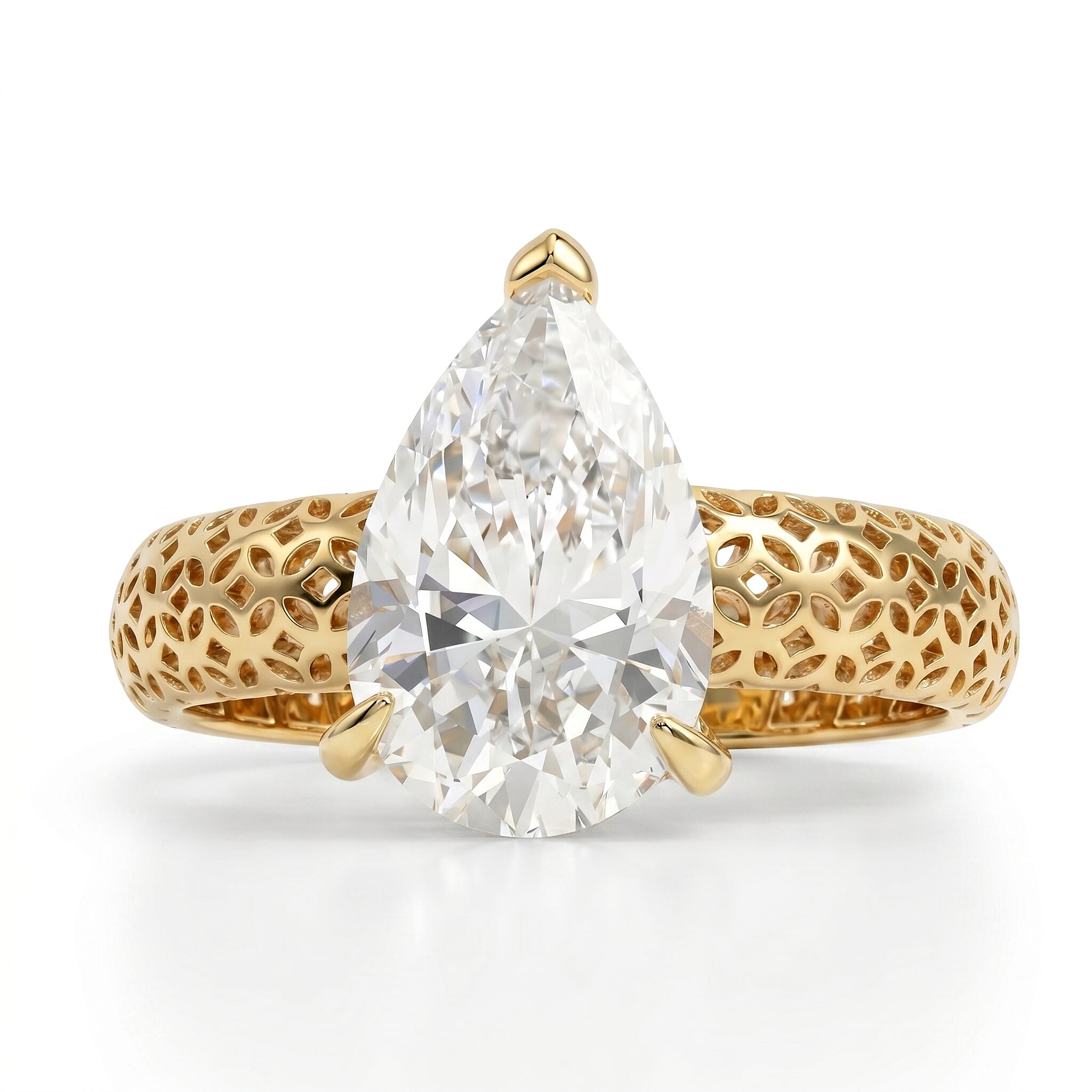 Mirage Collection - D'Joy Moissanite Solitaire Ring in Sterling Silver