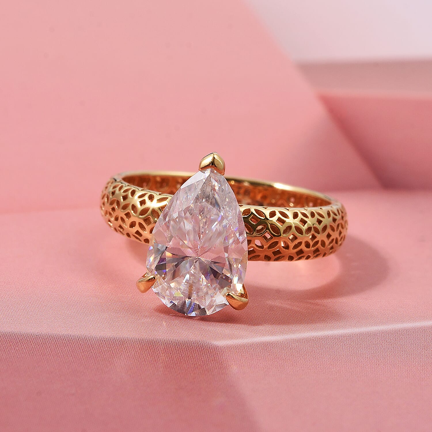 Mirage Collection - D'Joy Moissanite Solitaire Ring in Sterling Silver