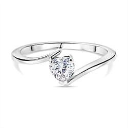 Royal Bali Collection - Moissanite Bypass Ring in Sterling Silver