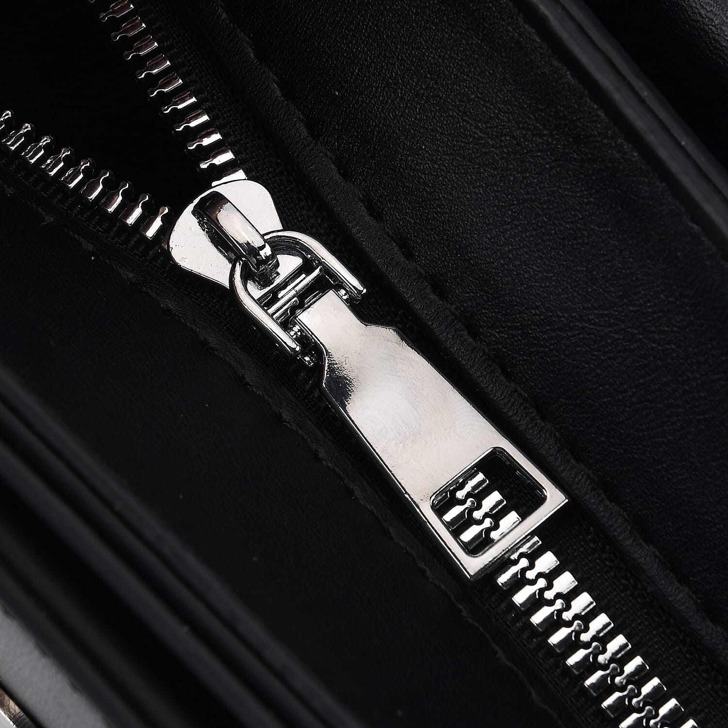 Designer Inspired Structured Crossbody Flapover Bag with Patterned Strap and Metallic Padlock - Black