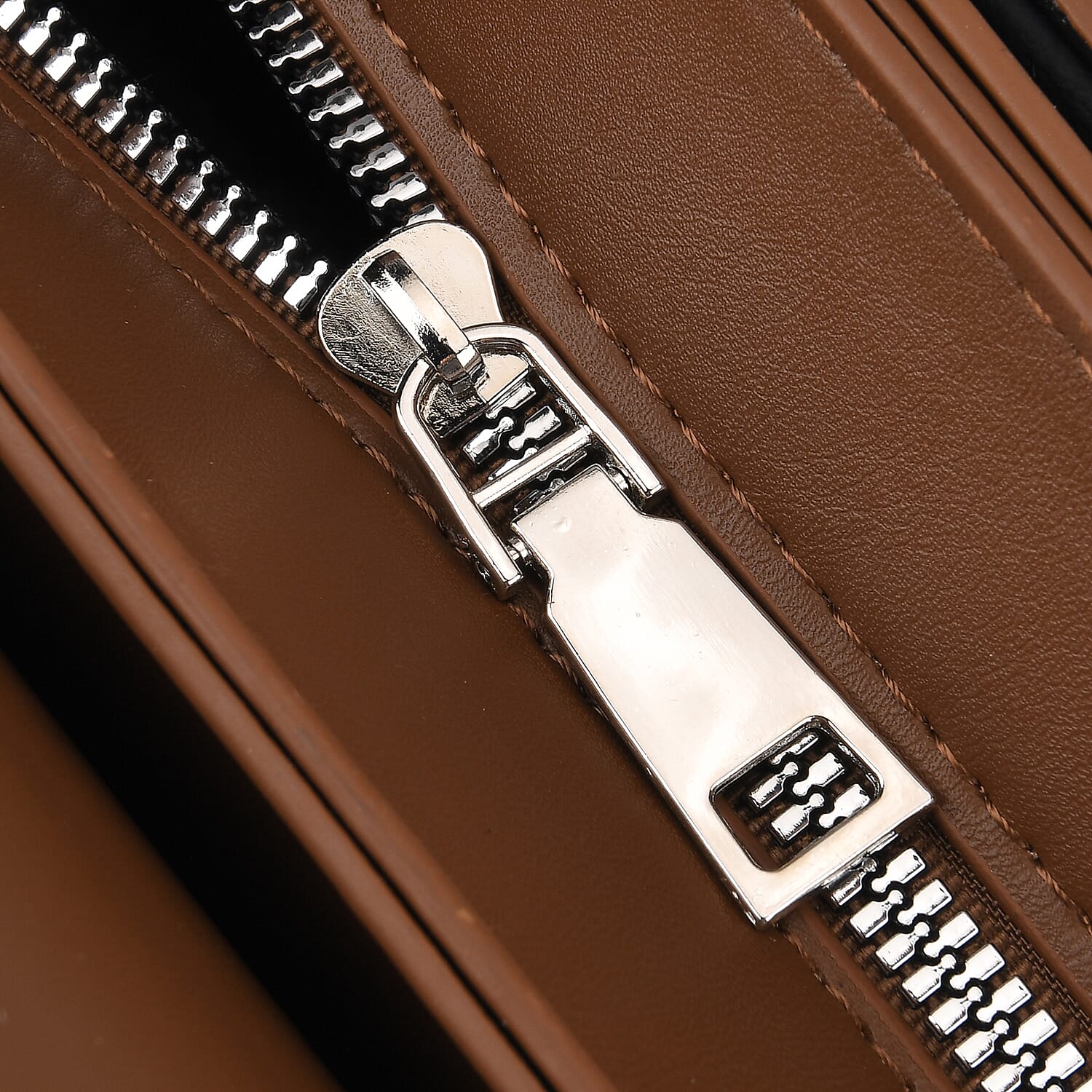 Designer Inspired Structured Crossbody Flapover Bag with Patterned Strap and Metallic Padlock - Brown