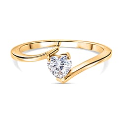 Royal Bali Collection - Moissanite Bypass Ring in Sterling Silver