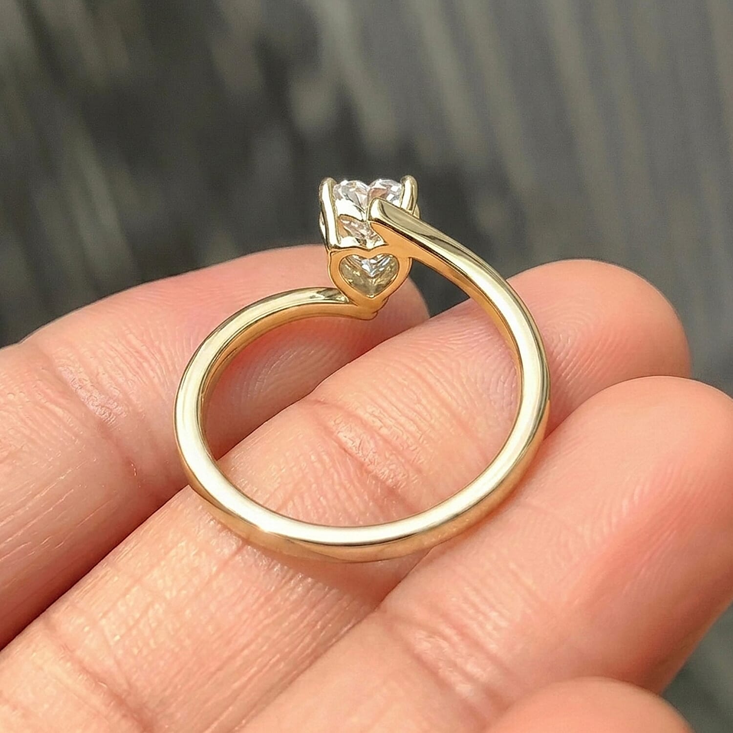 Royal Bali Collection - Moissanite Bypass Ring in Sterling Silver