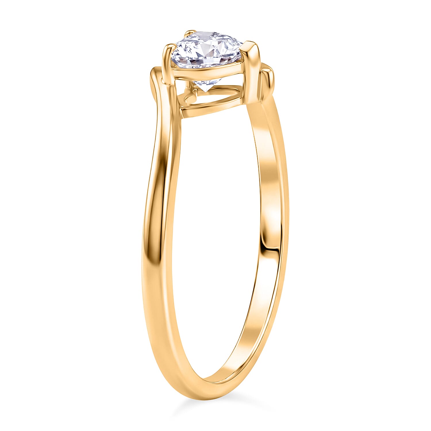 Royal Bali Collection - Moissanite Bypass Ring in Sterling Silver