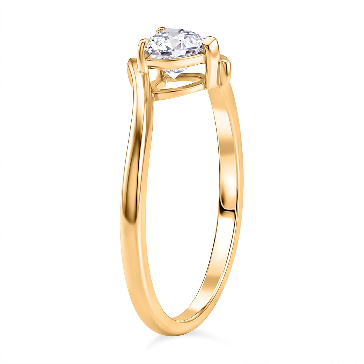Royal Bali Collection - Moissanite Bypass Ring in Sterling Silver