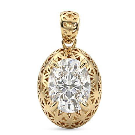 D'Joy Moissanite Pendant Sterling Silver  2.000  Ct.