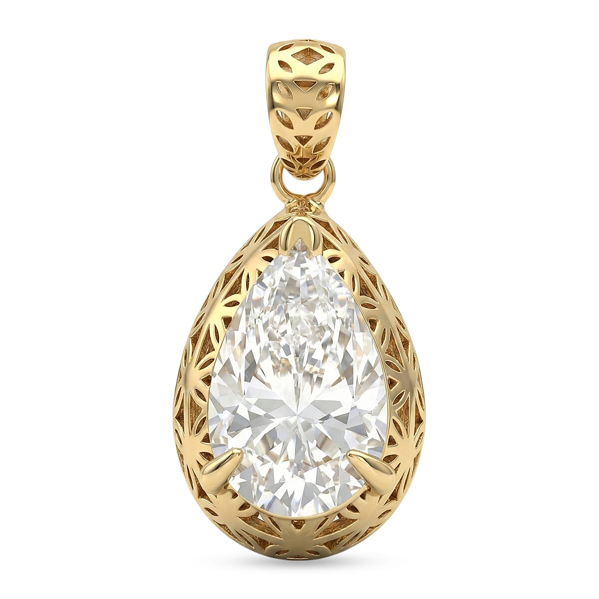 D'Joy Moissanite Pendant Sterling Silver  2.000  Ct.