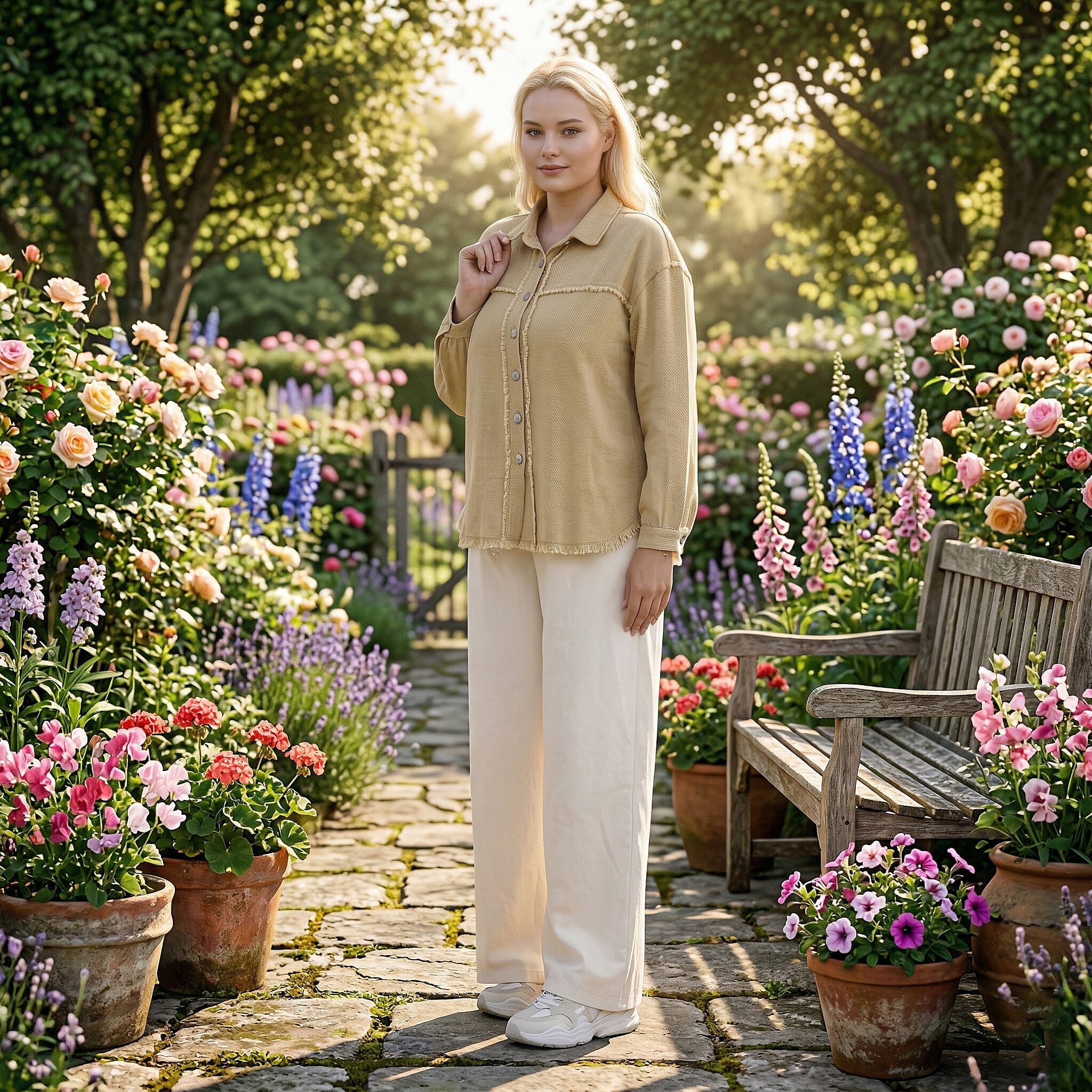 Maisi-Cotton-Patterned-Jacket-Size-12-Khaki