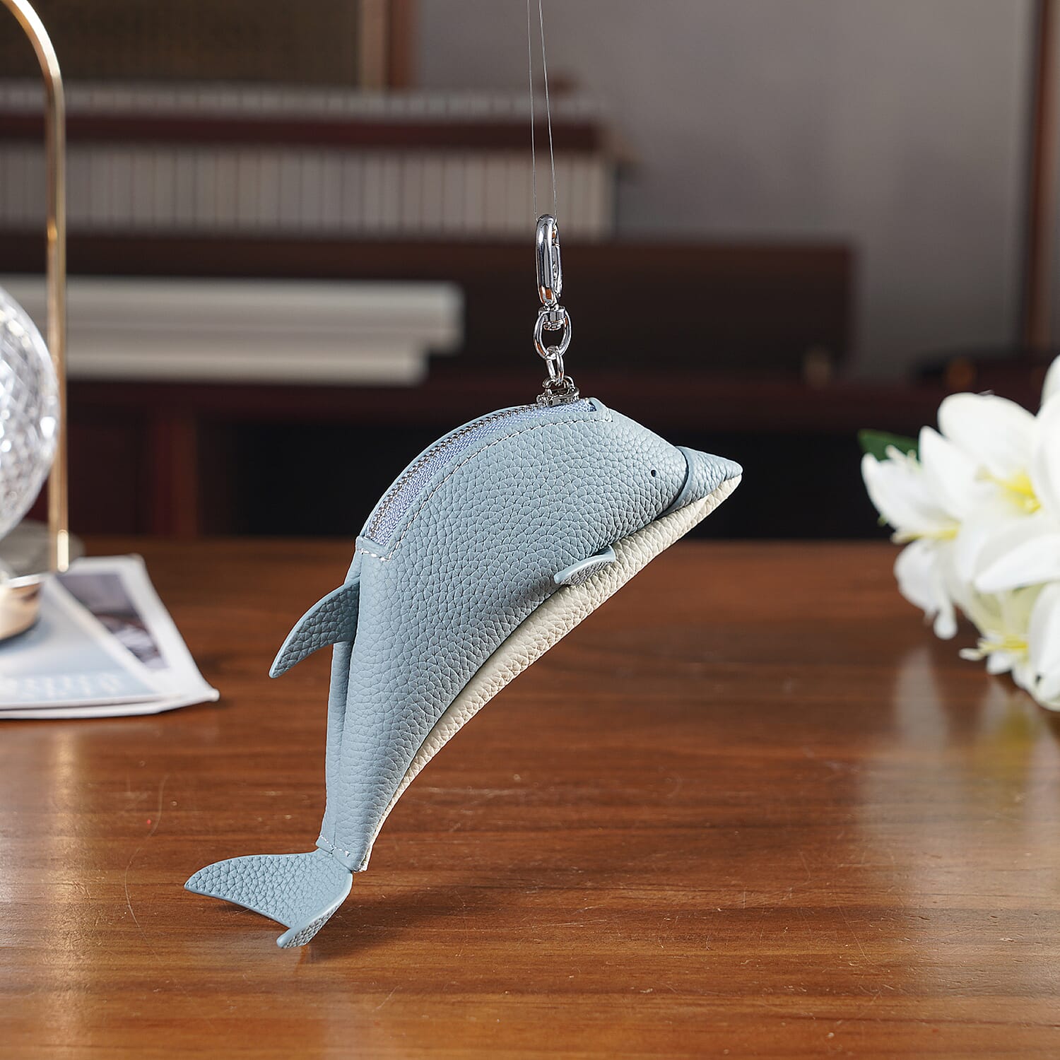 Keychain (Size - One Size) - Light Blue & Beige