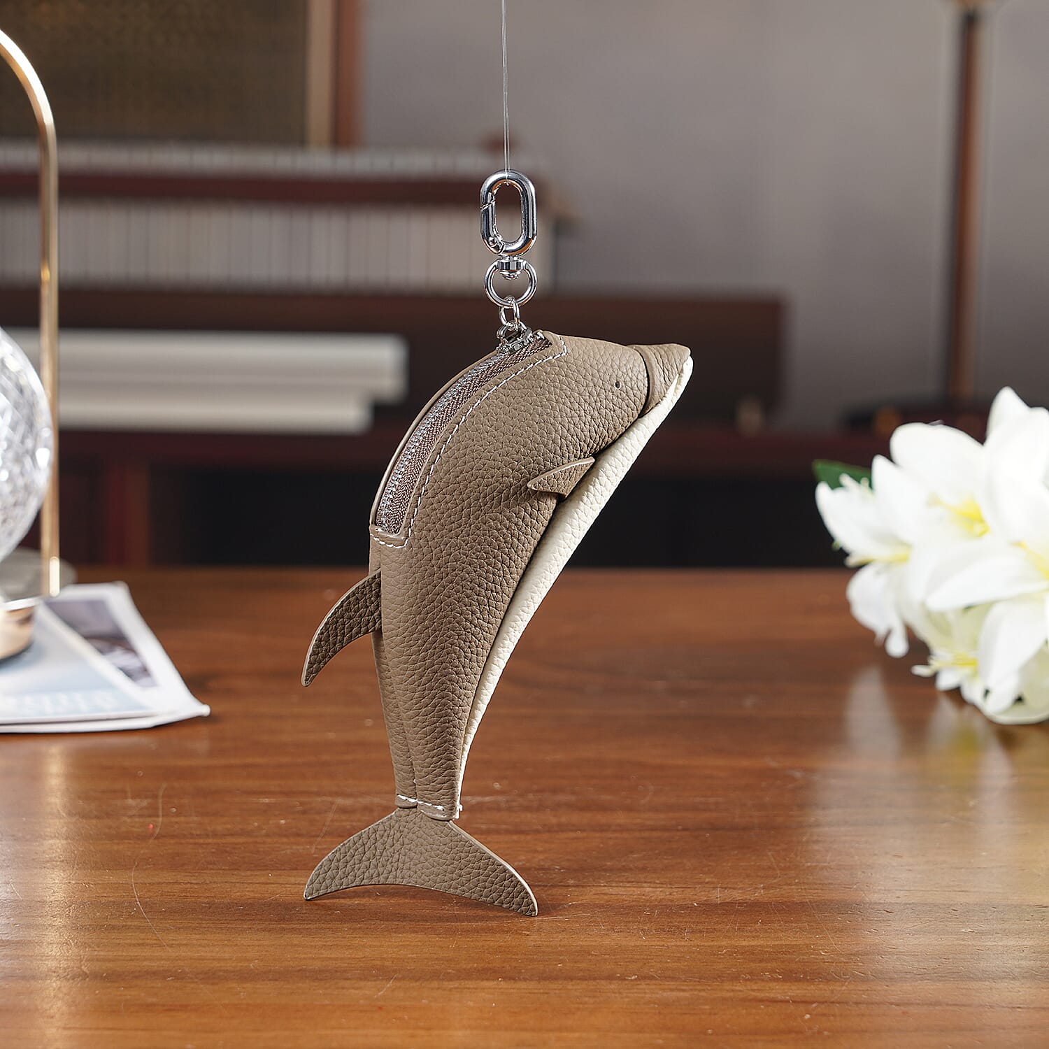 Keychain (Size - One Size) - Grey & Beige