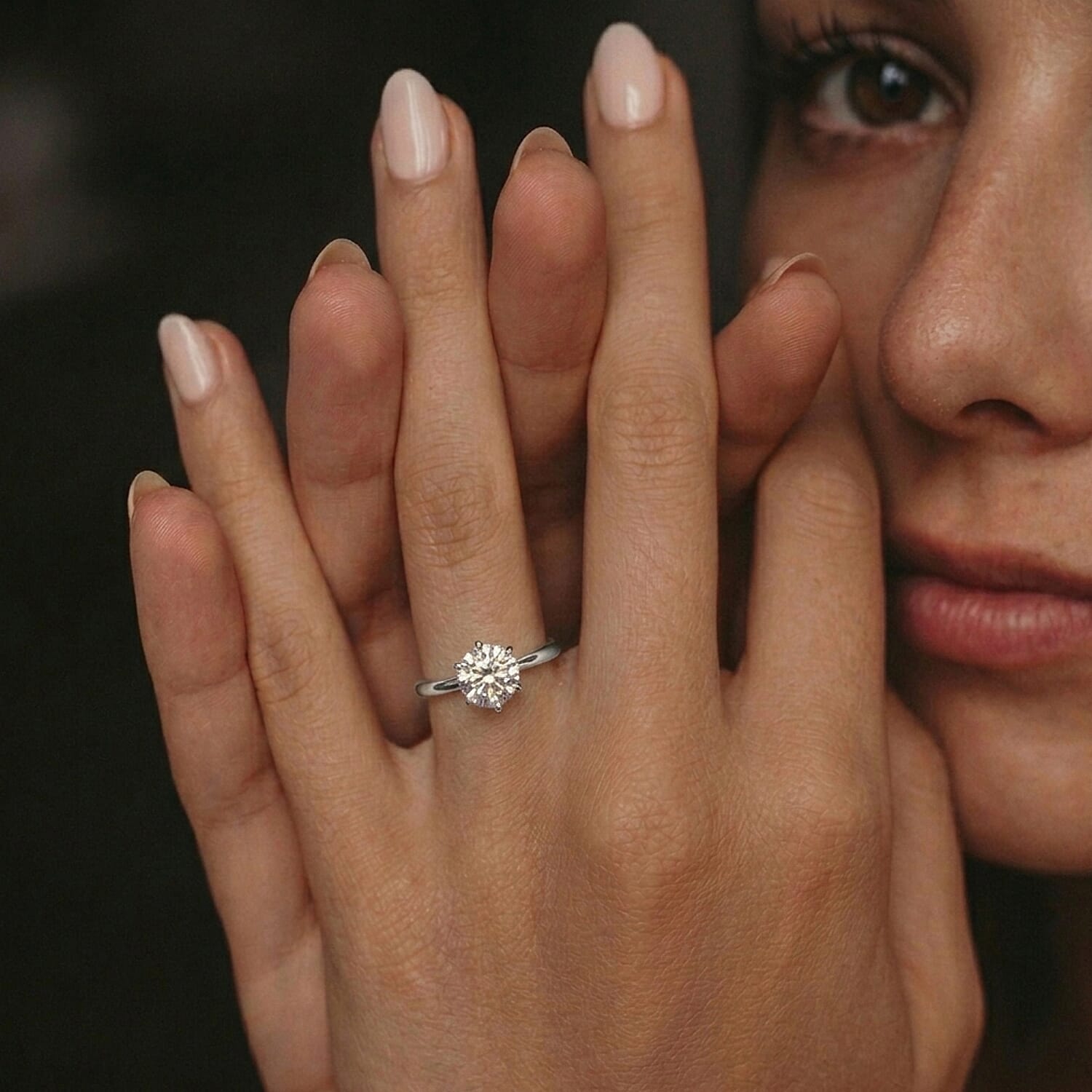 Luxuriant SI/GH Lab Grown Diamond Solitaire Ring in Sterling Silver 1.00 Ct.