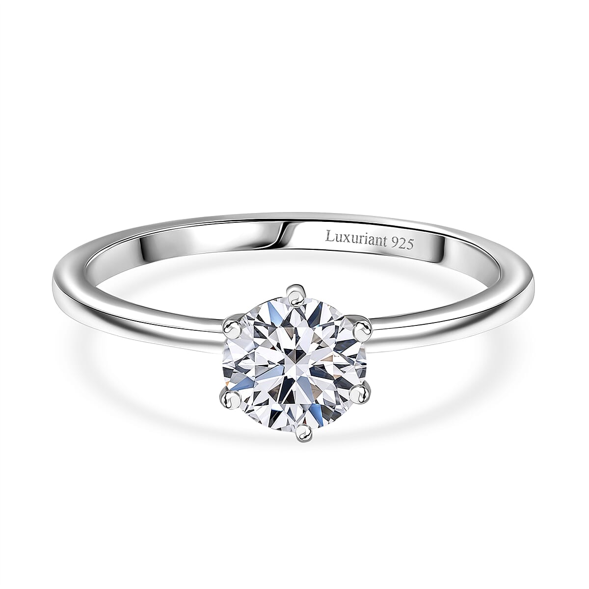 Luxuriant SI/GH Lab Grown Diamond Solitaire Ring in Sterling Silver 1.00 Ct.