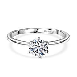Luxuriant SI/GH Lab Grown Diamond Solitaire Ring in Sterling Silver 1.00 Ct.