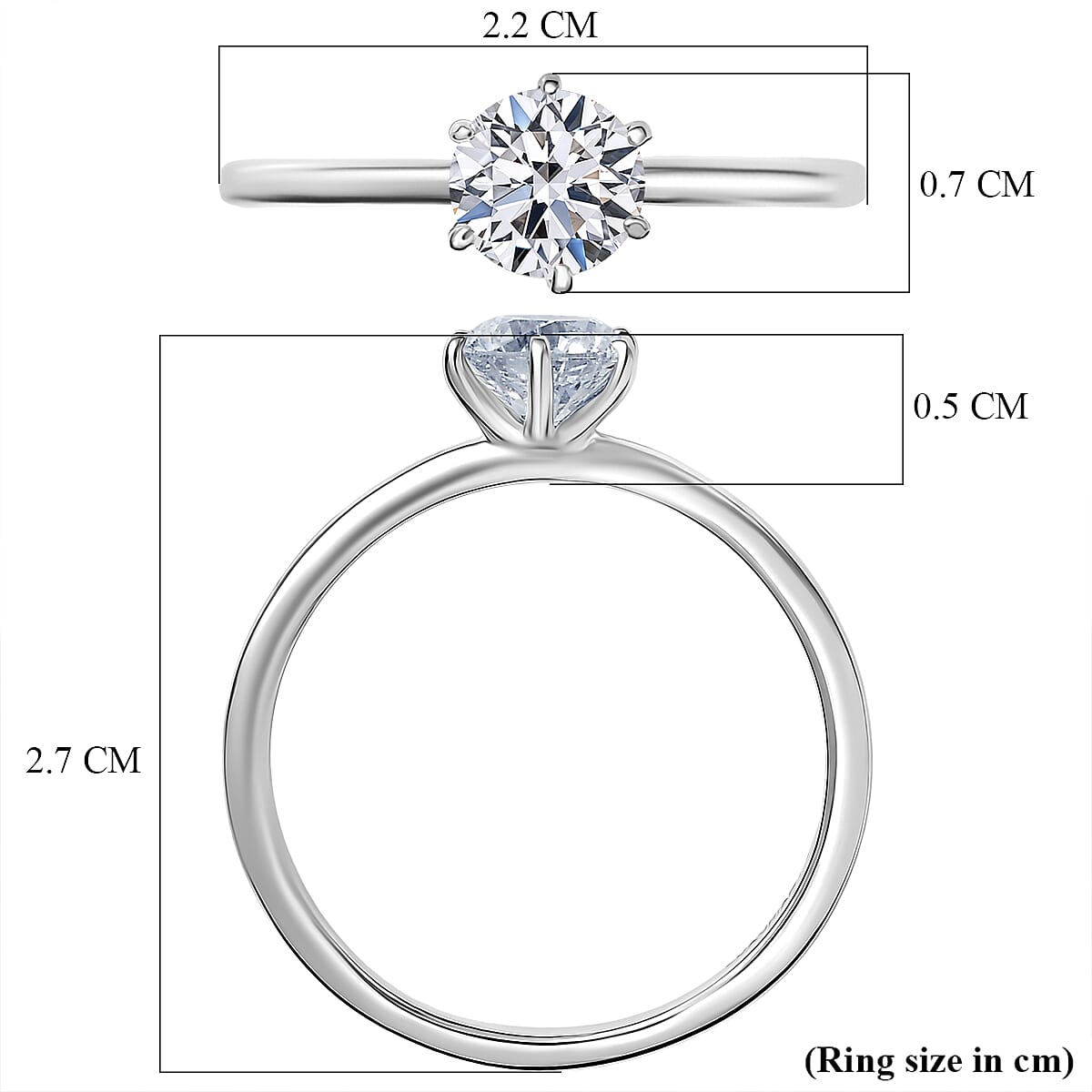 Luxuriant SI/GH Lab Grown Diamond Solitaire Ring in Sterling Silver 1.00 Ct.
