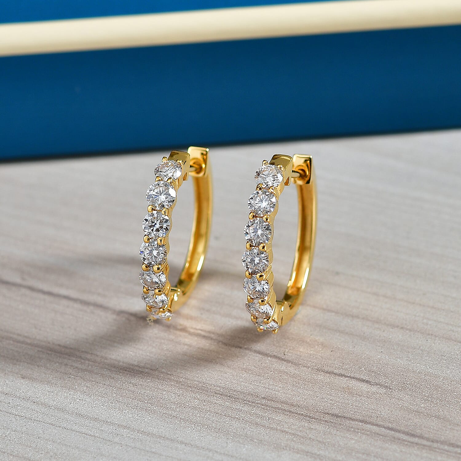 D'Joy Moissanite Earring Sterling Silver  1.848  Ct.