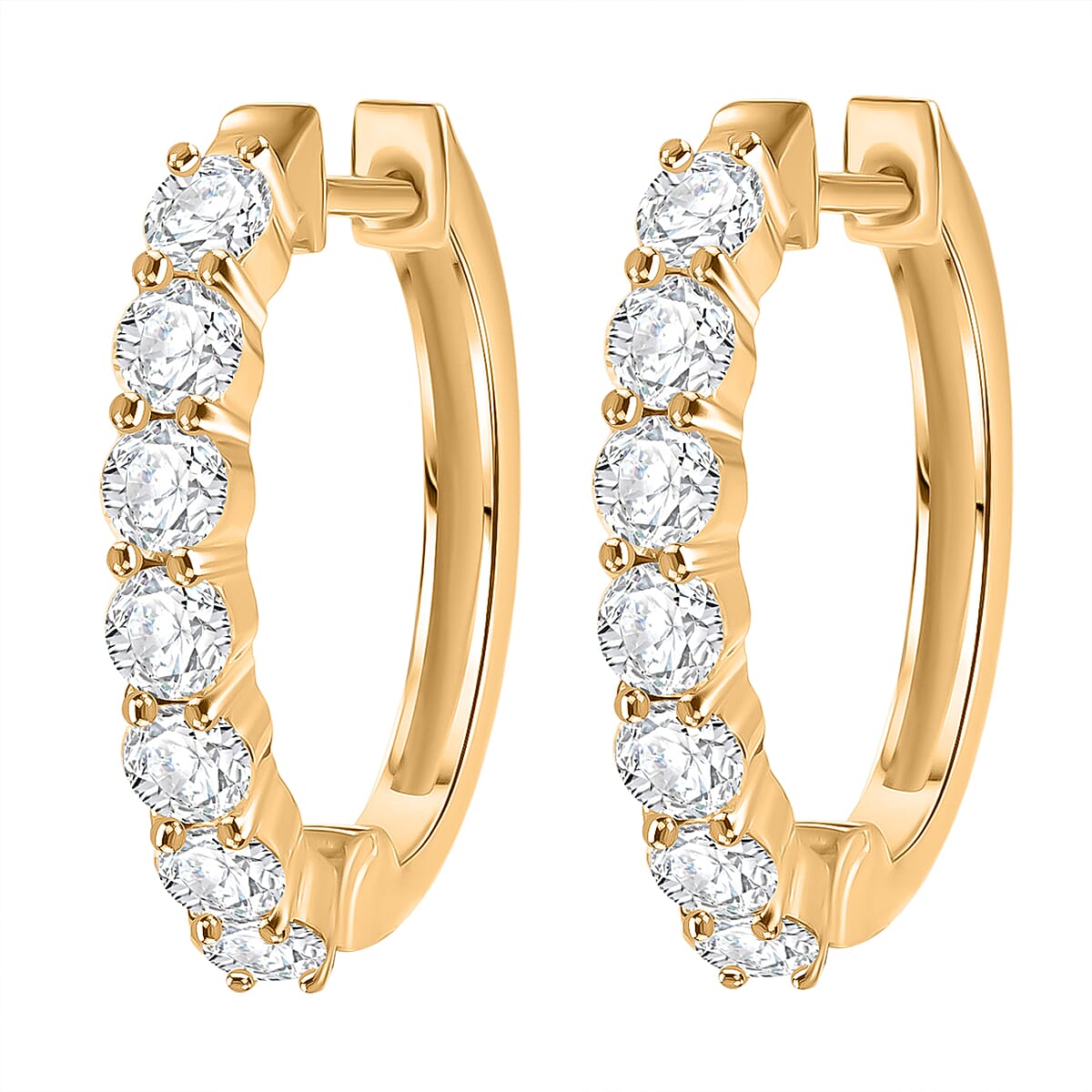 D'Joy Moissanite Earring Sterling Silver  1.848  Ct.