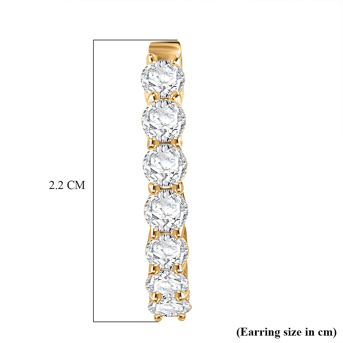 D'Joy Moissanite Earring Sterling Silver  1.848  Ct.