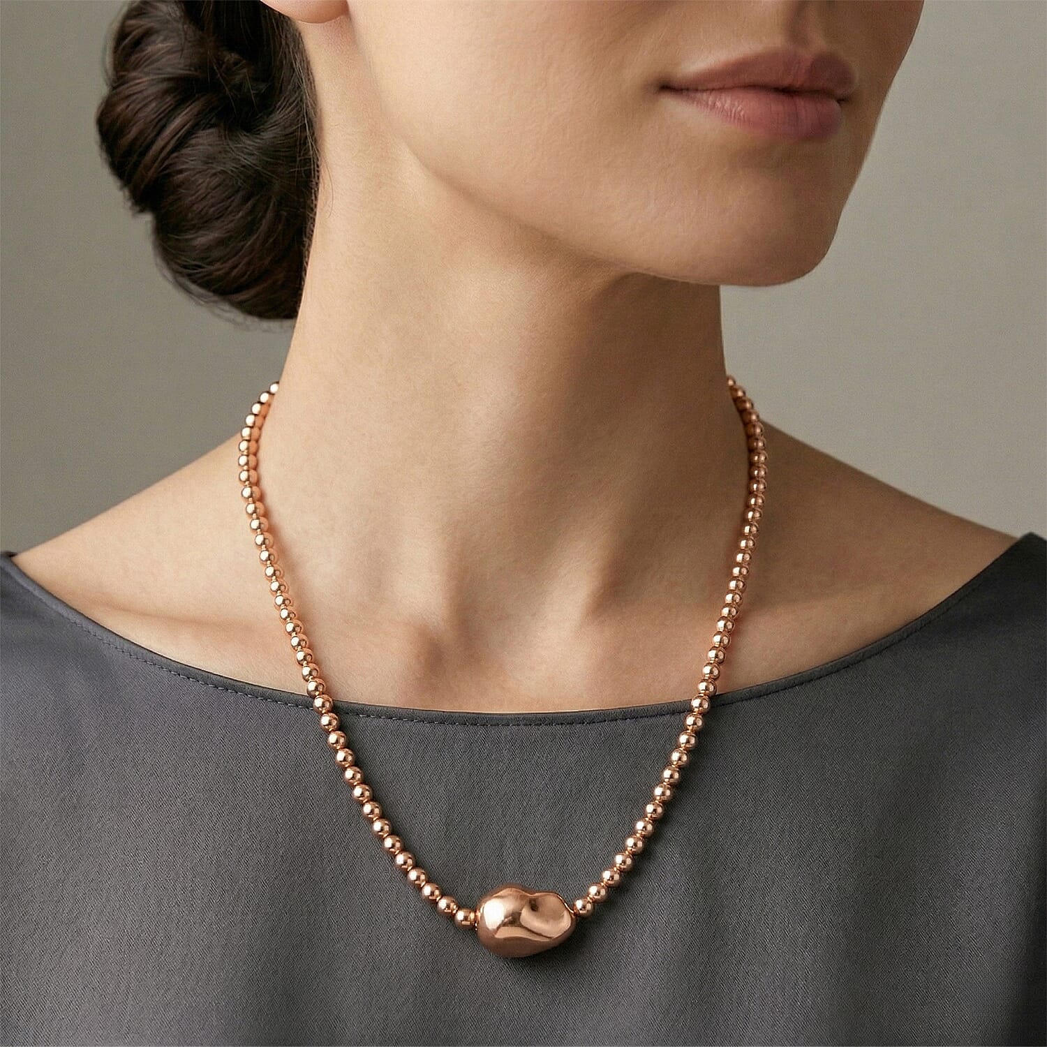 Golden Shell Pearl Necklace (Size - 18-2 Ext) in Yellow Gold Tone