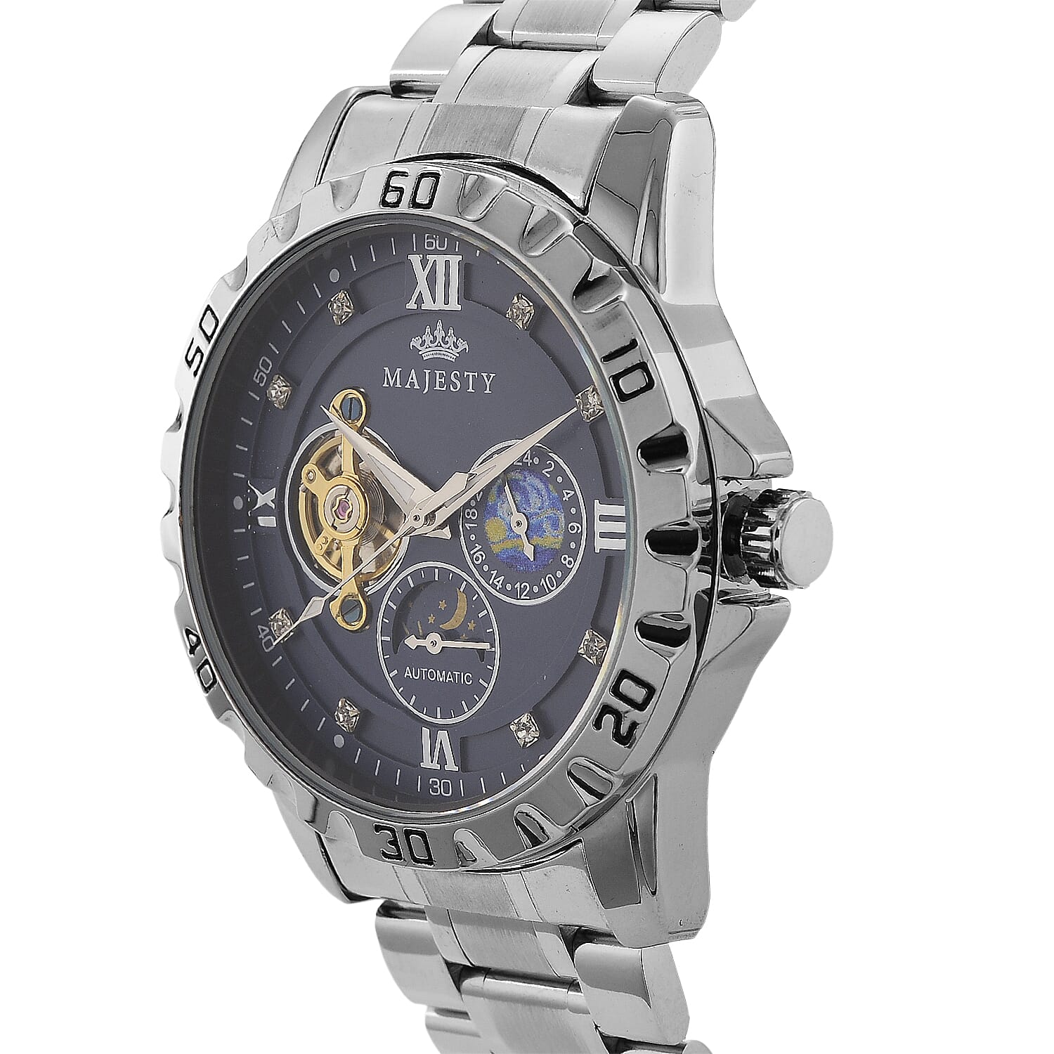 White Crystal Watch Pure White Stainless Steel  0.010  Ct.