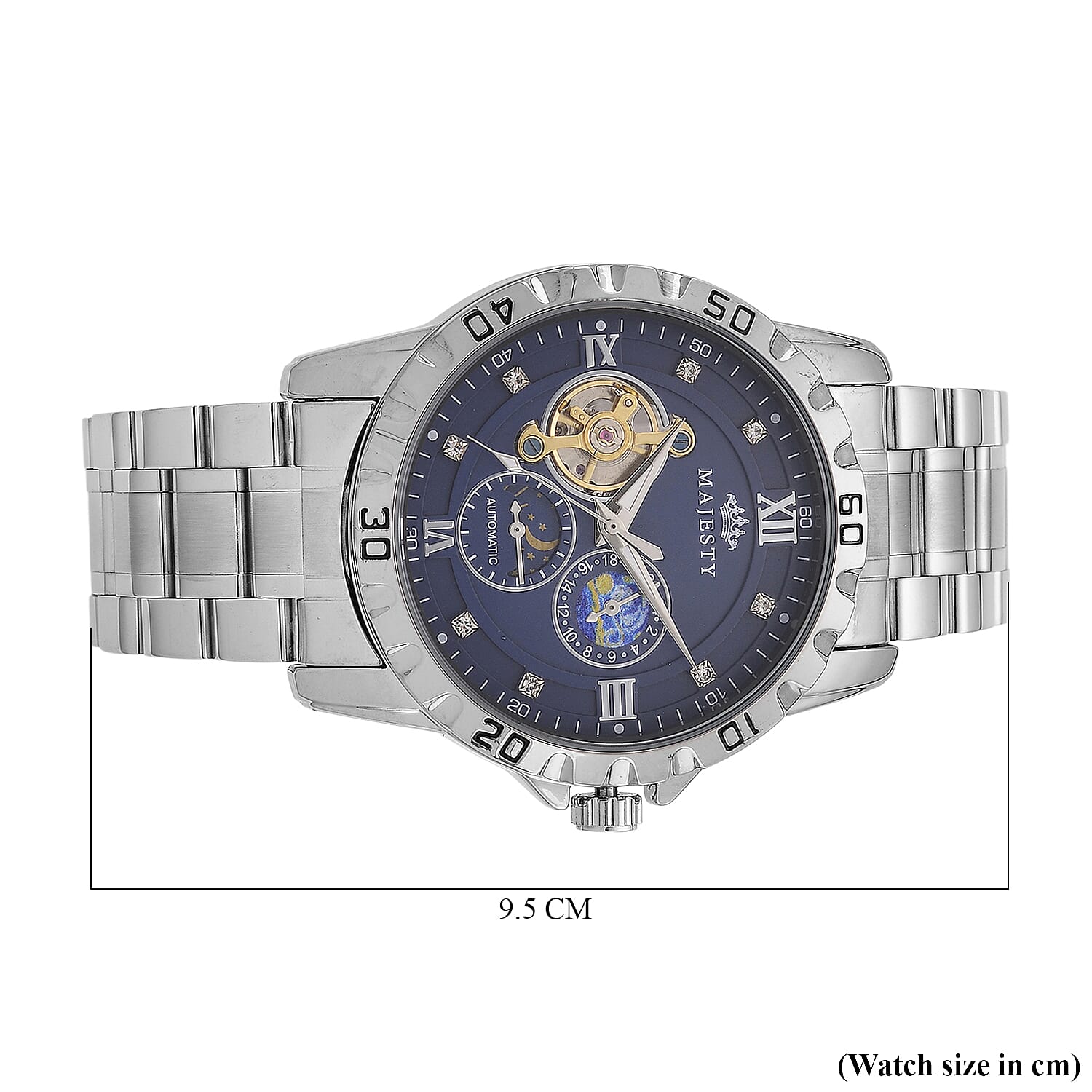 White Crystal Watch Pure White Stainless Steel  0.010  Ct.