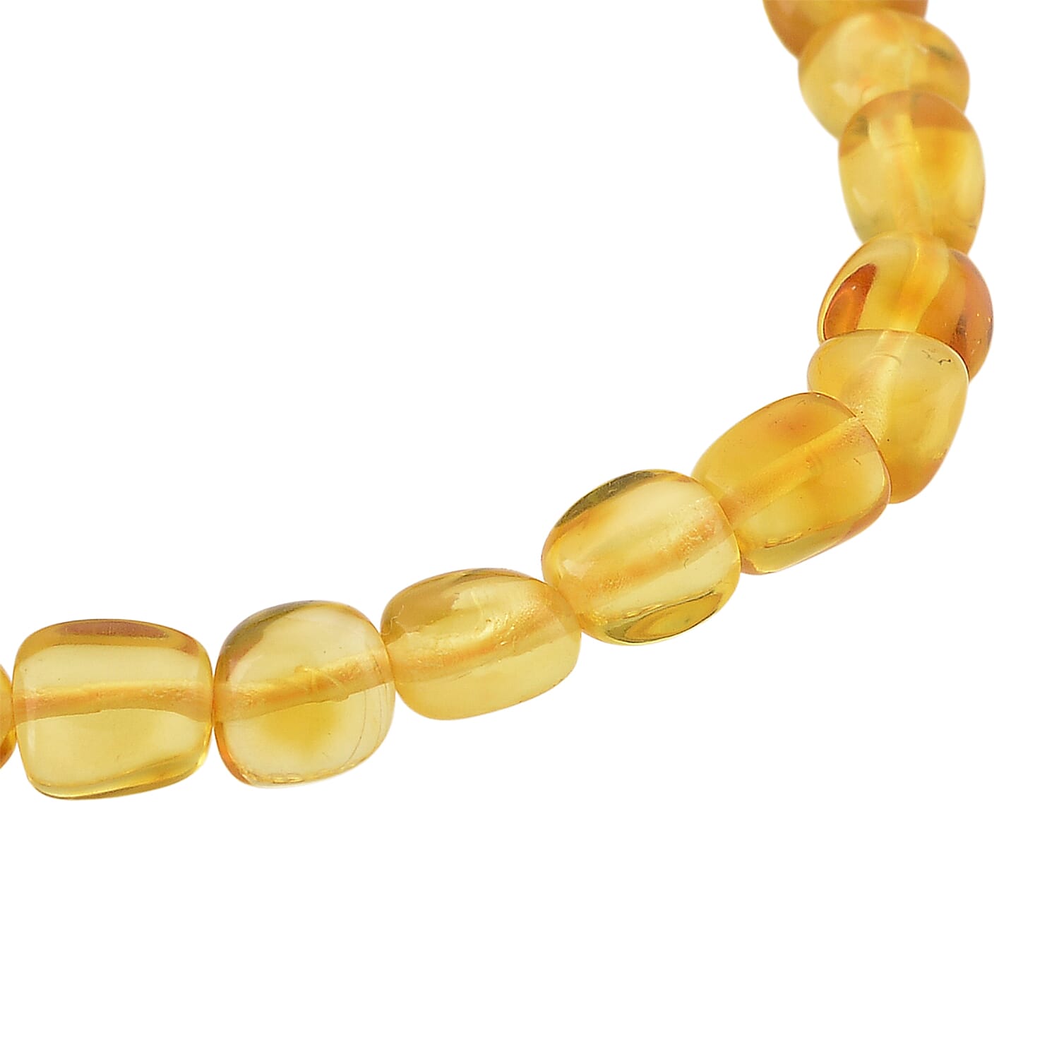 Amber Beads Stretchable Bracelet (Size - 7) 20.00 Ct.