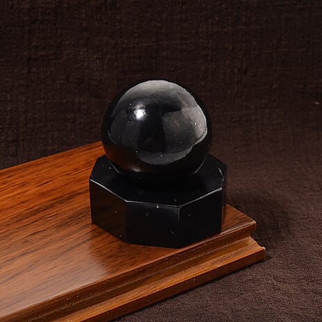 Natural Shungite Sphere Carving With Shungite Base 1628.00 Ct