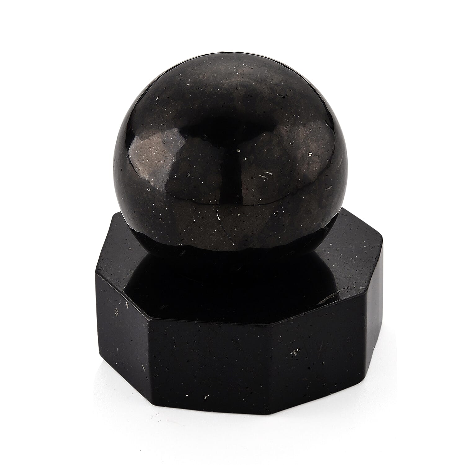 Natural Shungite Sphere Carving With Shungite Base 1628.00 Ct