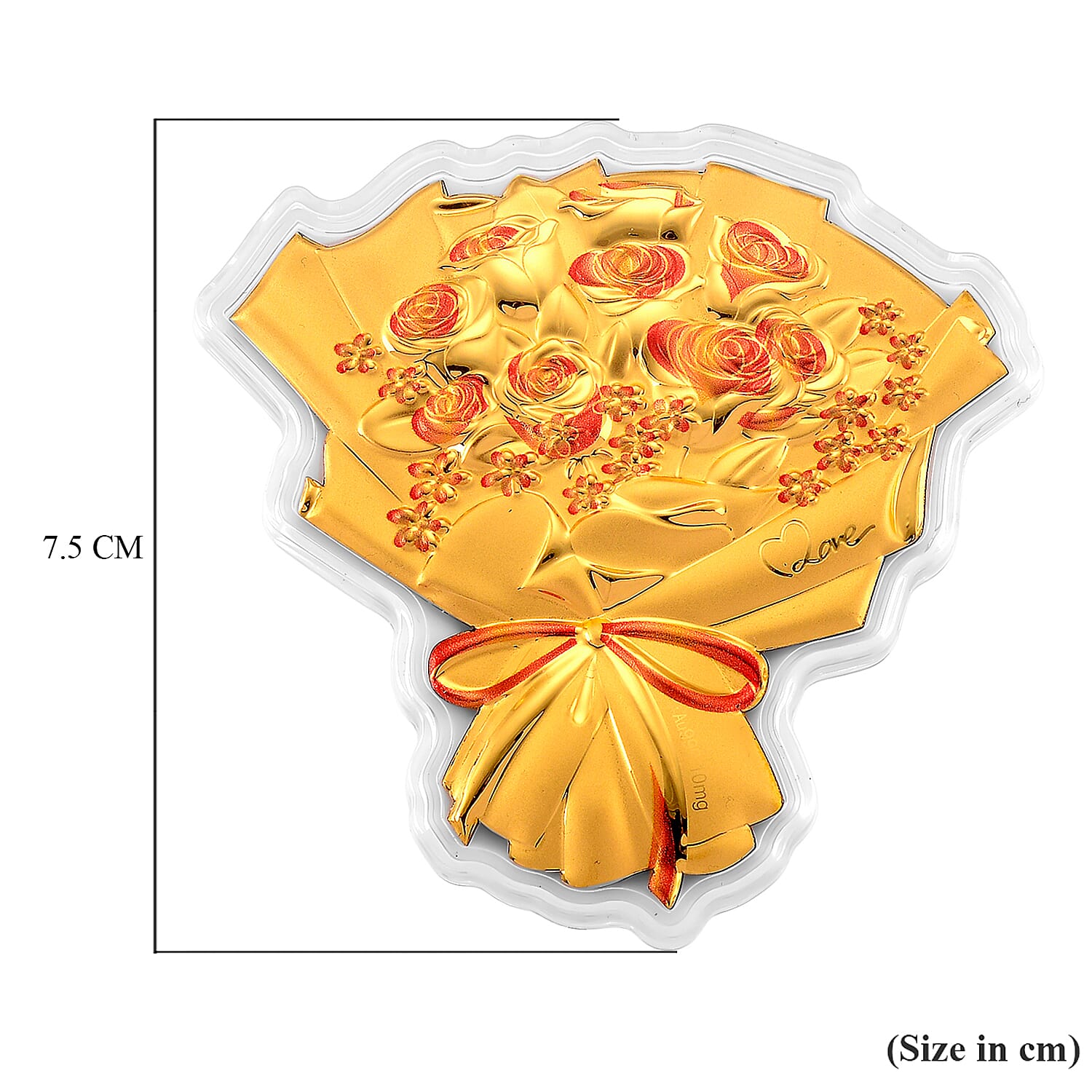 24K Gold (99.9% Purity) Two Tone Luxury Rose Bouquet With Presentation Book