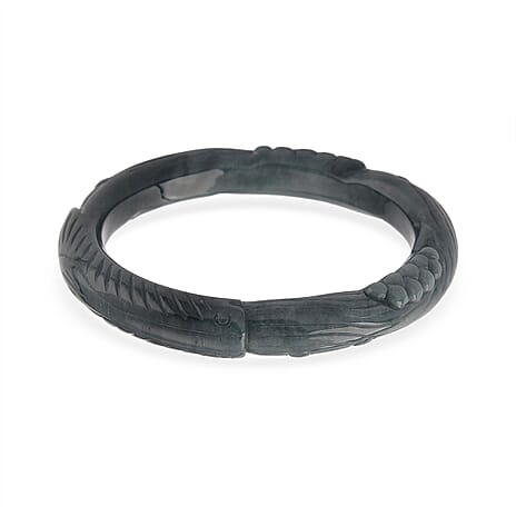 CHINESE NEW YEAR SPECIAL DEAL - Natural Jadeite Curving Bangle(Size - 8) 330.00 Ct.