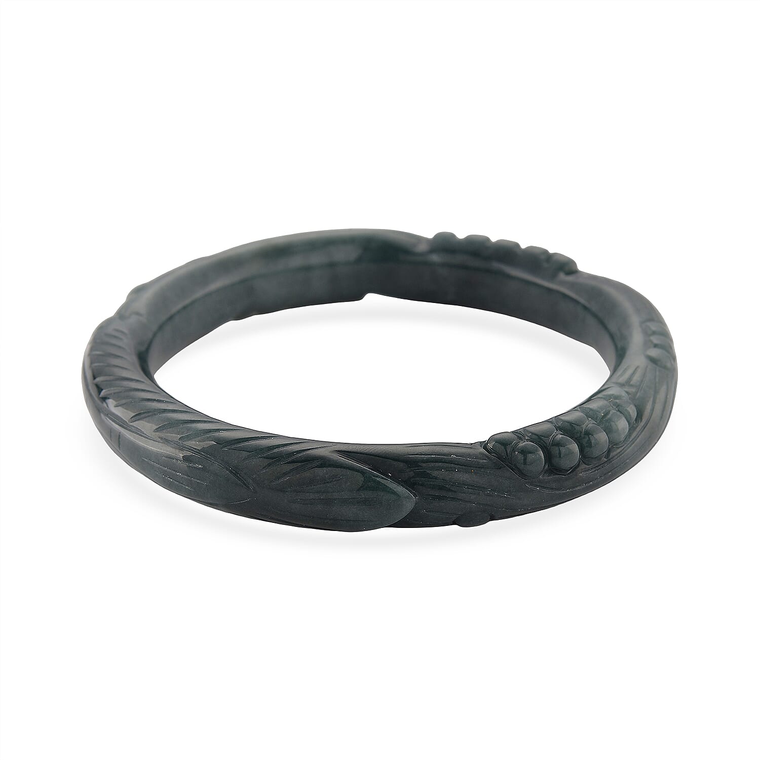 CHINESE NEW YEAR SPECIAL DEAL - Natural Jadeite Curving Bangle(Size - 8) 330.00 Ct.