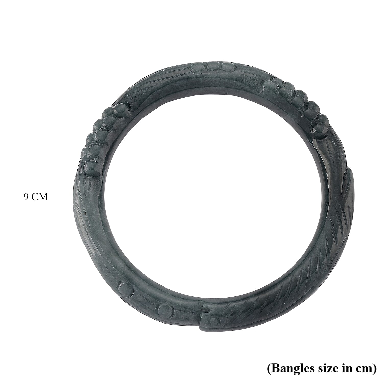 CHINESE NEW YEAR SPECIAL DEAL - Natural Jadeite Curving Bangle(Size - 8) 330.00 Ct.