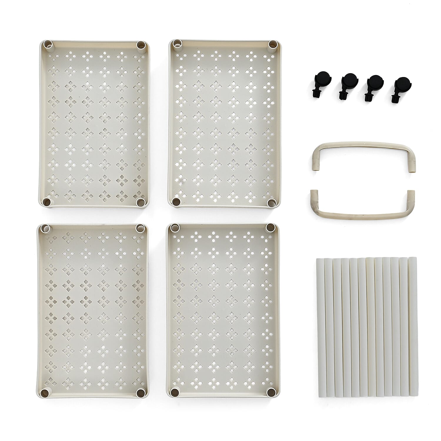 Patterned Organiser (Size 30x20x83 cm) - White - White