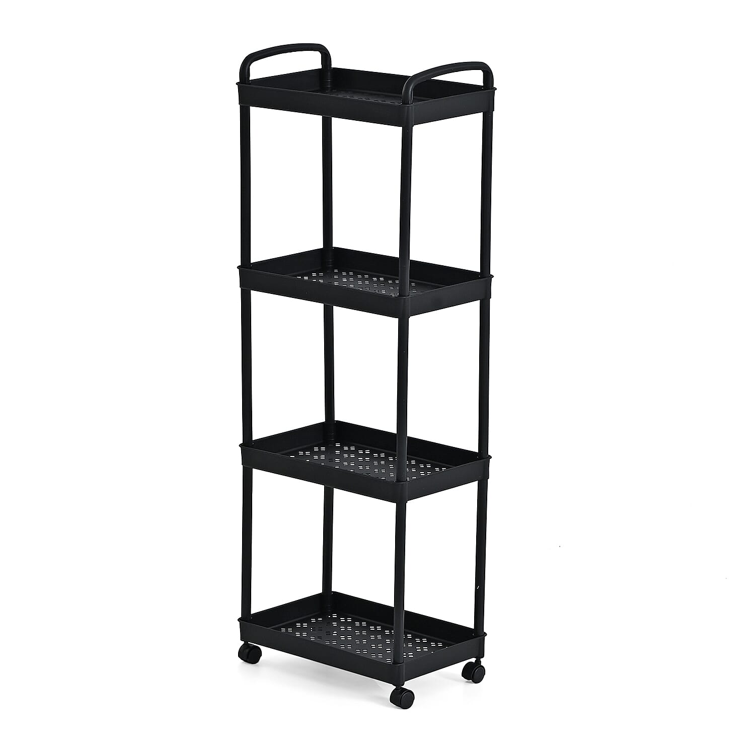 Patterned Organiser (Size 30x20x83 cm) - Black - White