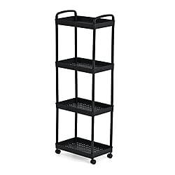 Patterned Organiser (Size 30x20x83 cm) - Black - White
